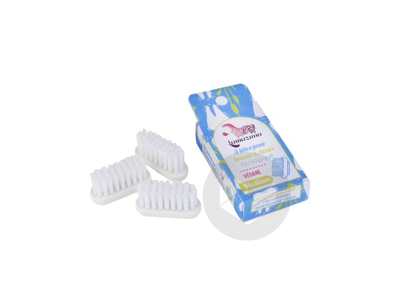 Recharge de têtes pour brosse à dents écologique Médium - 3 unités