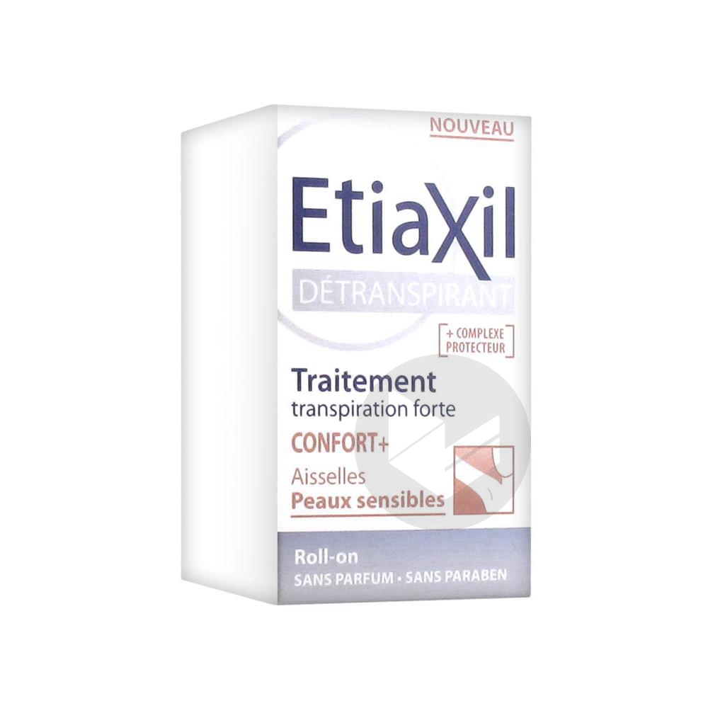Etiaxil Traitement Détranspirant Confort+ Aisselles Peaux Sensibles Roll-On 15 ml