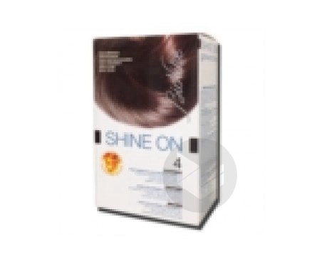 Shine On 4 Châtain Soin Colorant Capillaire Flacon de 75ml + Tube de 50ml