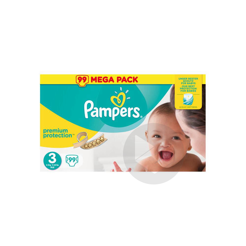 PAMPERS NEW BABY PREMIUM Couche protection T3 5-9kg Paq/99