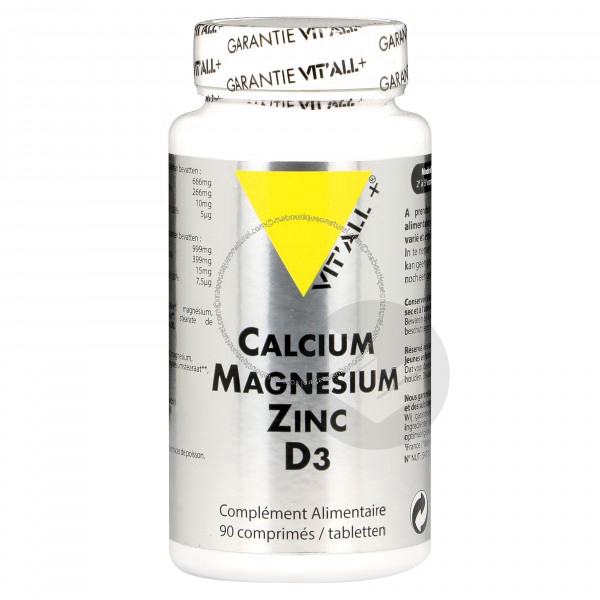 Calcium Magnésium Zinc D3 - 90 comprimés