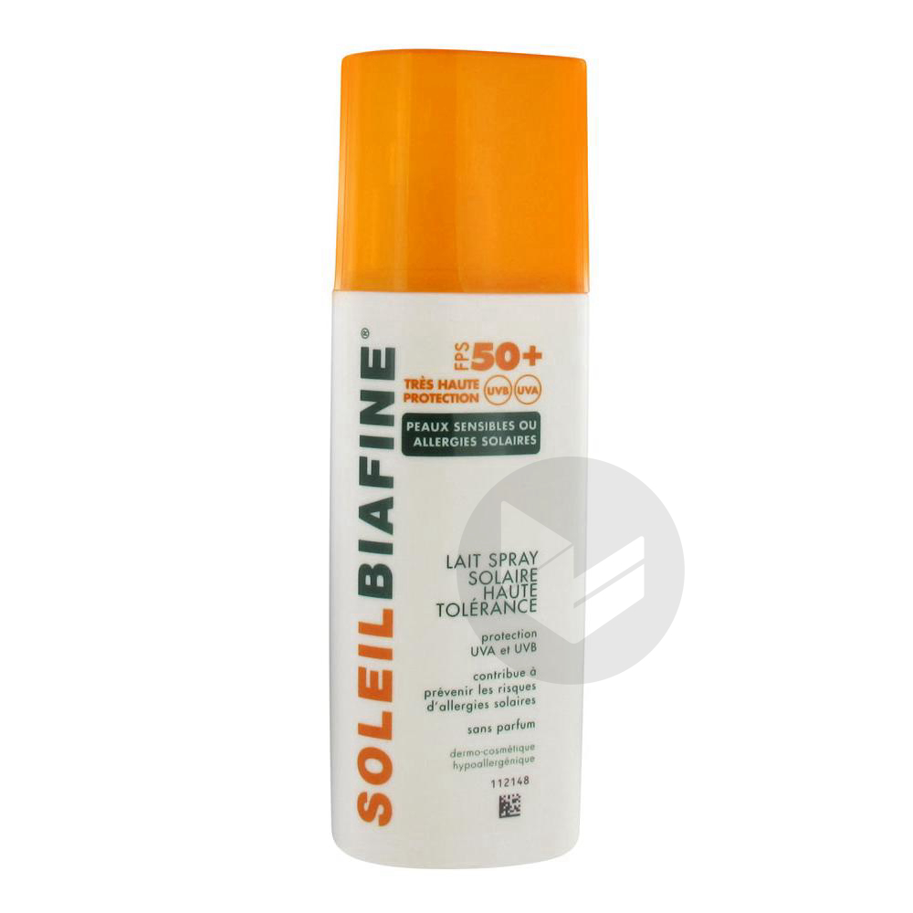 SOLEILBIAFINE SPF50+ Lait peau sujette allergie solaire Spray/200ml