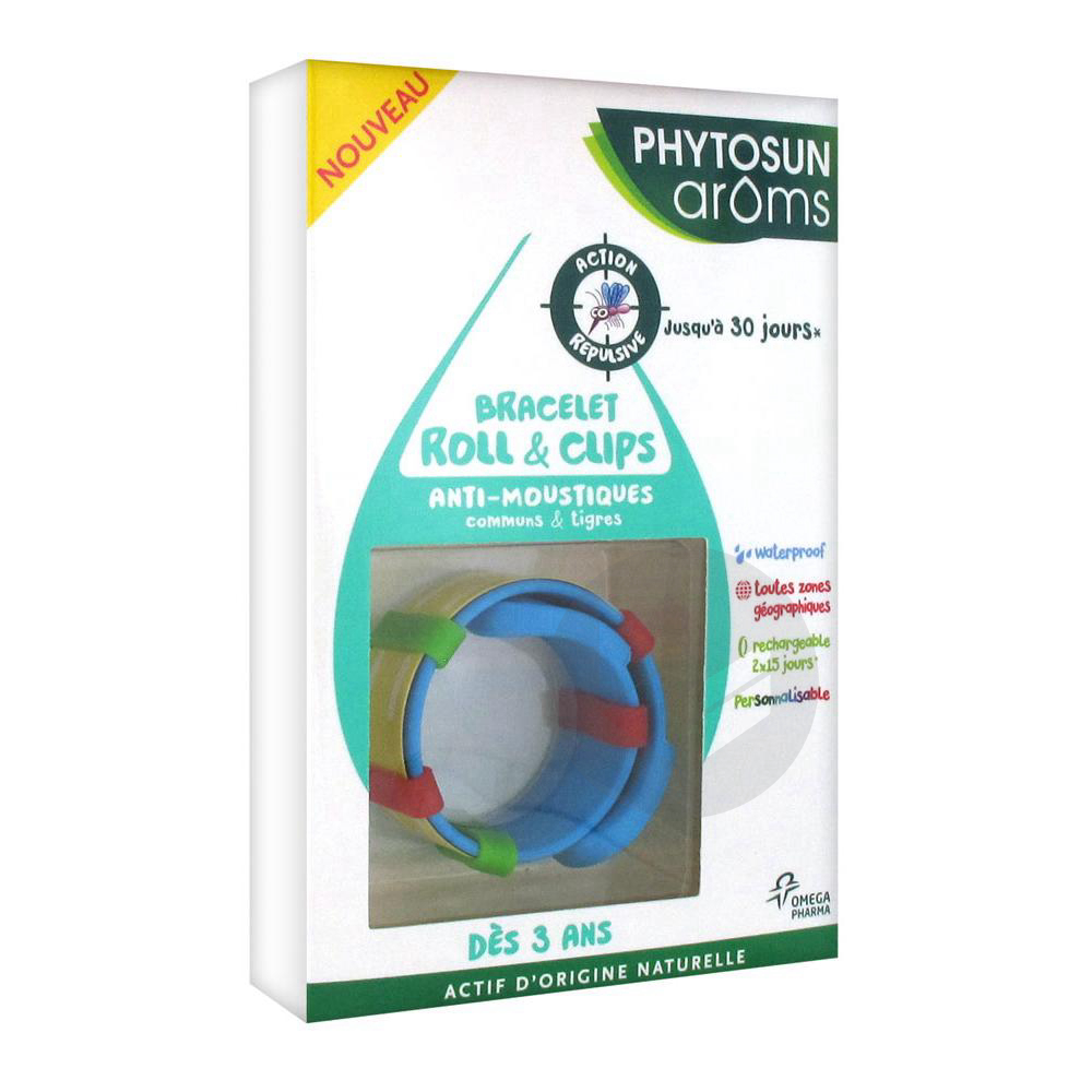 PHYTOSUN AROMS Bracelet roll & clips anti-moustiques