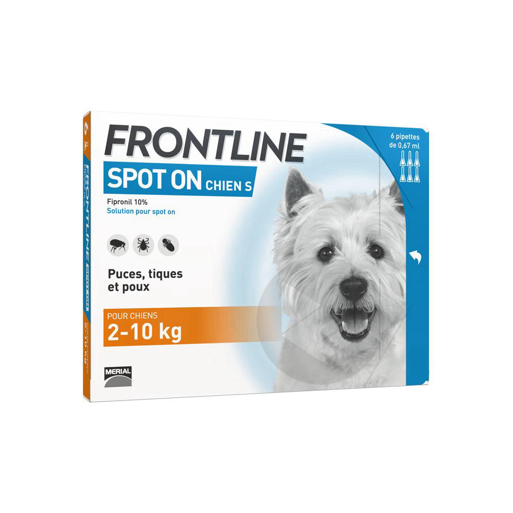 FRONTLINE S ext chien 2-10kg 6Doses