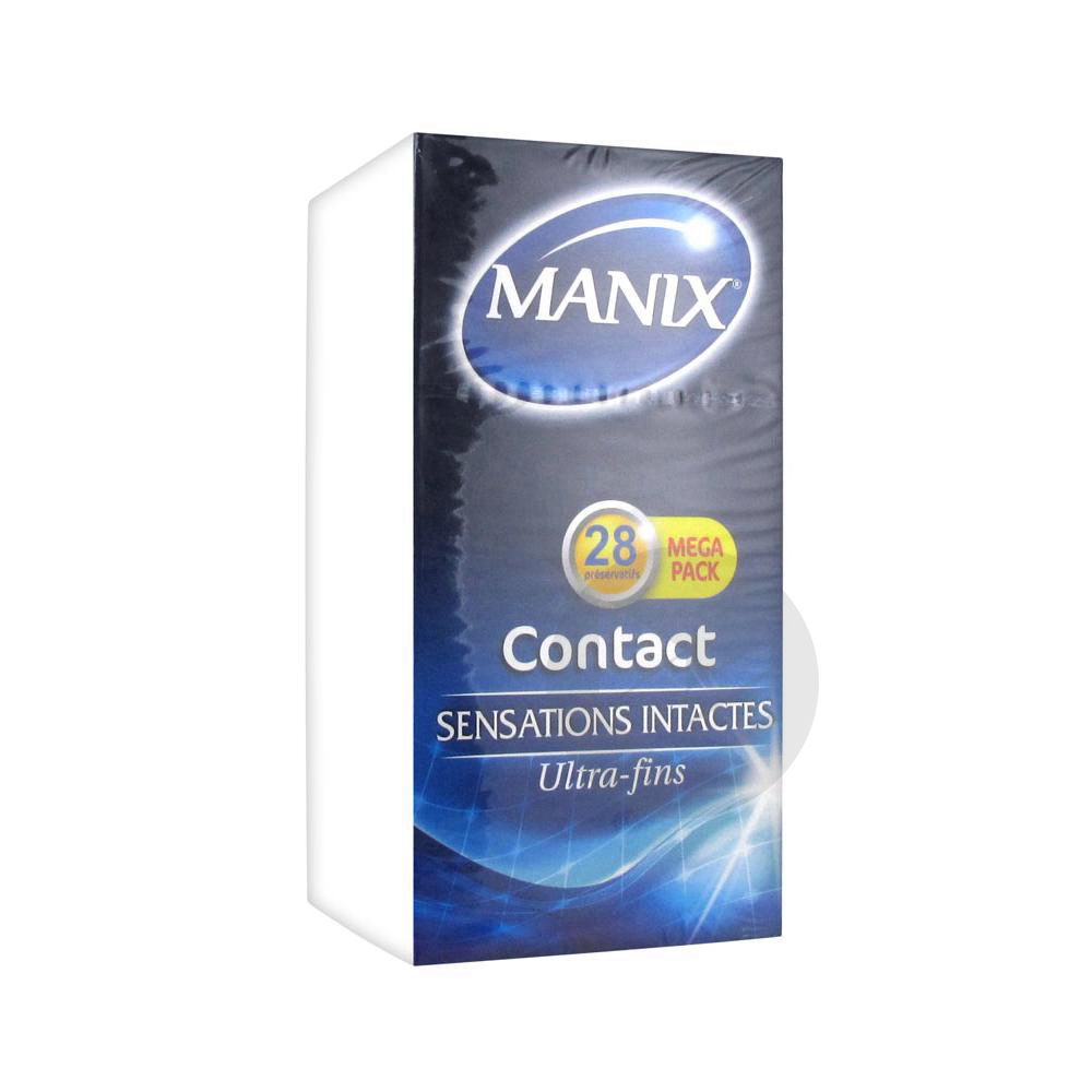 MANIX CONTACT Préservatif avec réservoir lubrifiés B/28
