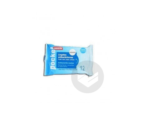 Pocket Lingettes Antibacteriennes 12 lingettes