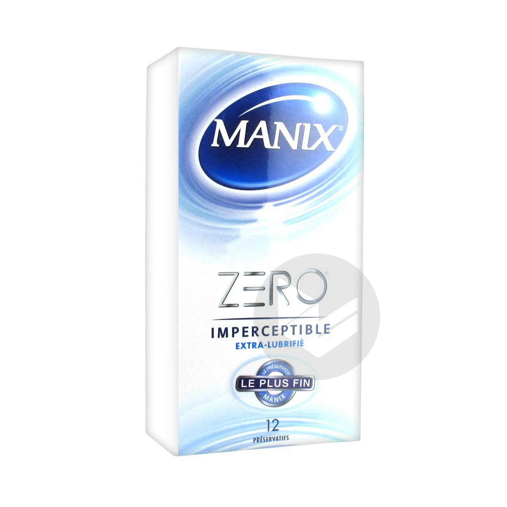Manix Zéro Imperceptible Extra-Lubrifié 12 Préservatifs