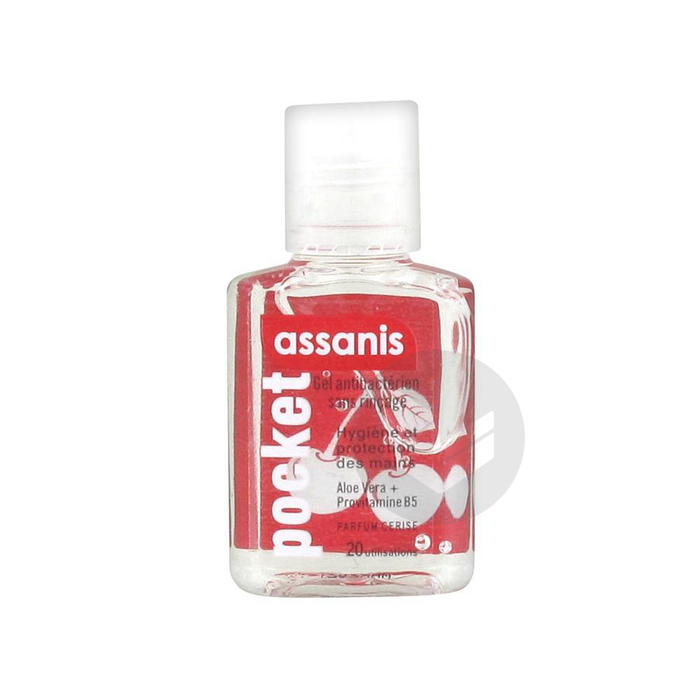 Assanis Pocket Gel Antibactérien Sans Rinçage pour les Mains 20 ml