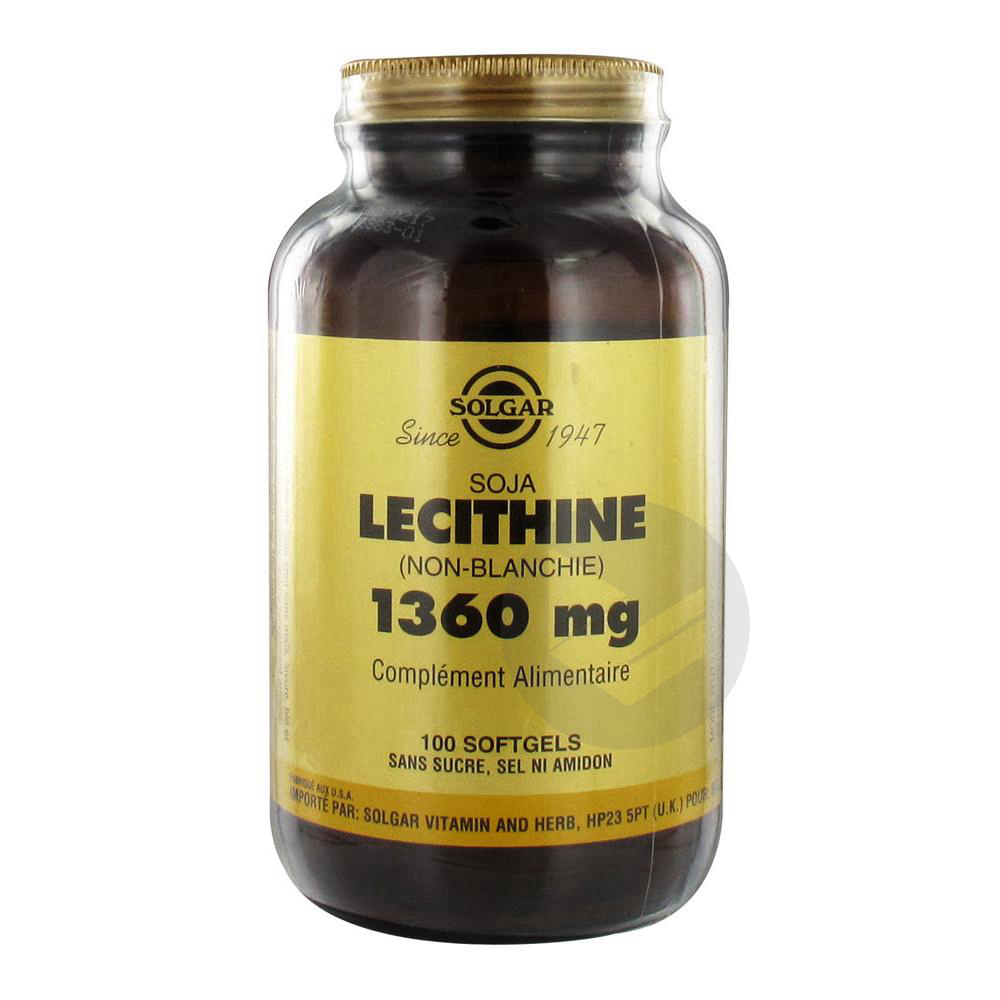 SOLGAR Lécithine 1360mg - 100 softgels