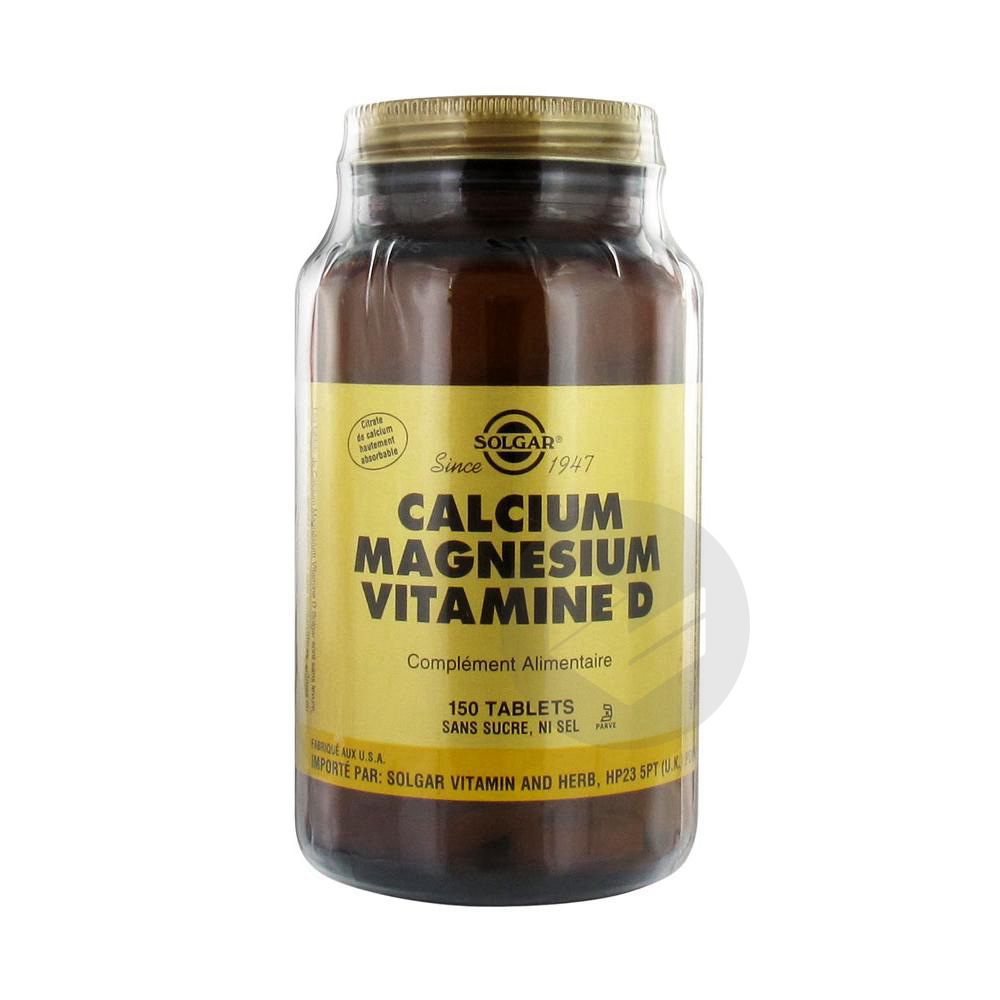 Calcium Magnésium Vitamine D 150 comprimés
