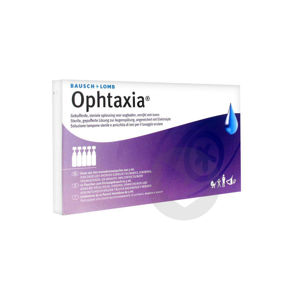 Ophtaxia solution tamponnée lavage oculaire 10x5ml