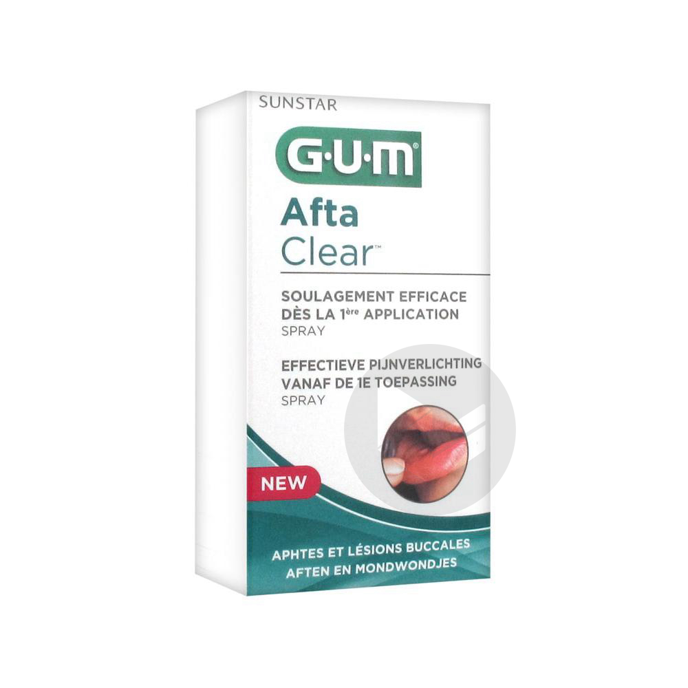 GUM AFTACLEAR Spray aphtes lésions buccales Fl/15ml