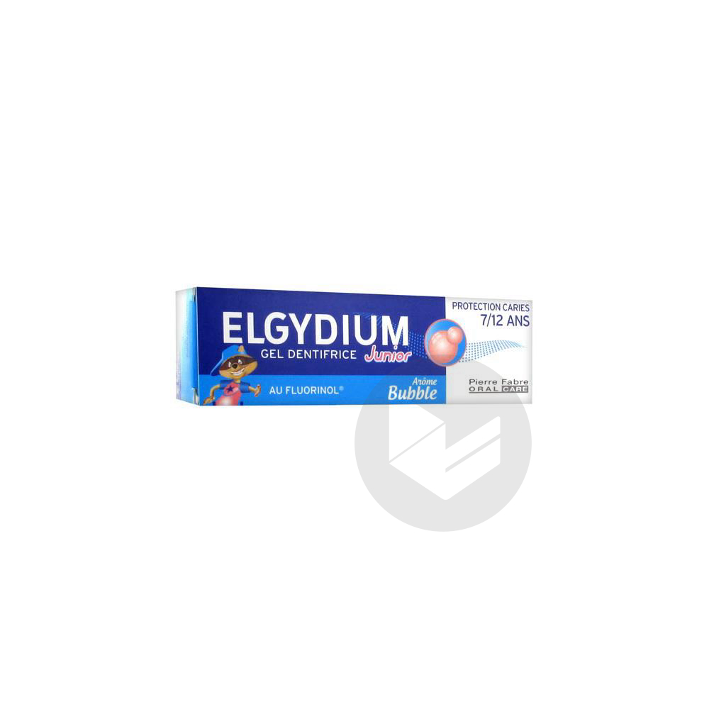 ELGYDIUM JUNIOR PROTECTION CARIES Dentifrice bubble 7-12ans T/50ml