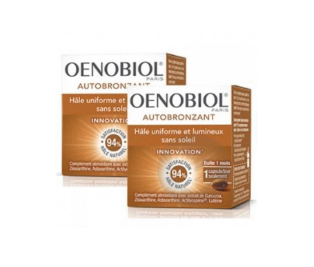 Oenobiol Solaire Autobronzant lot de 2 boîtes de 30 capsules