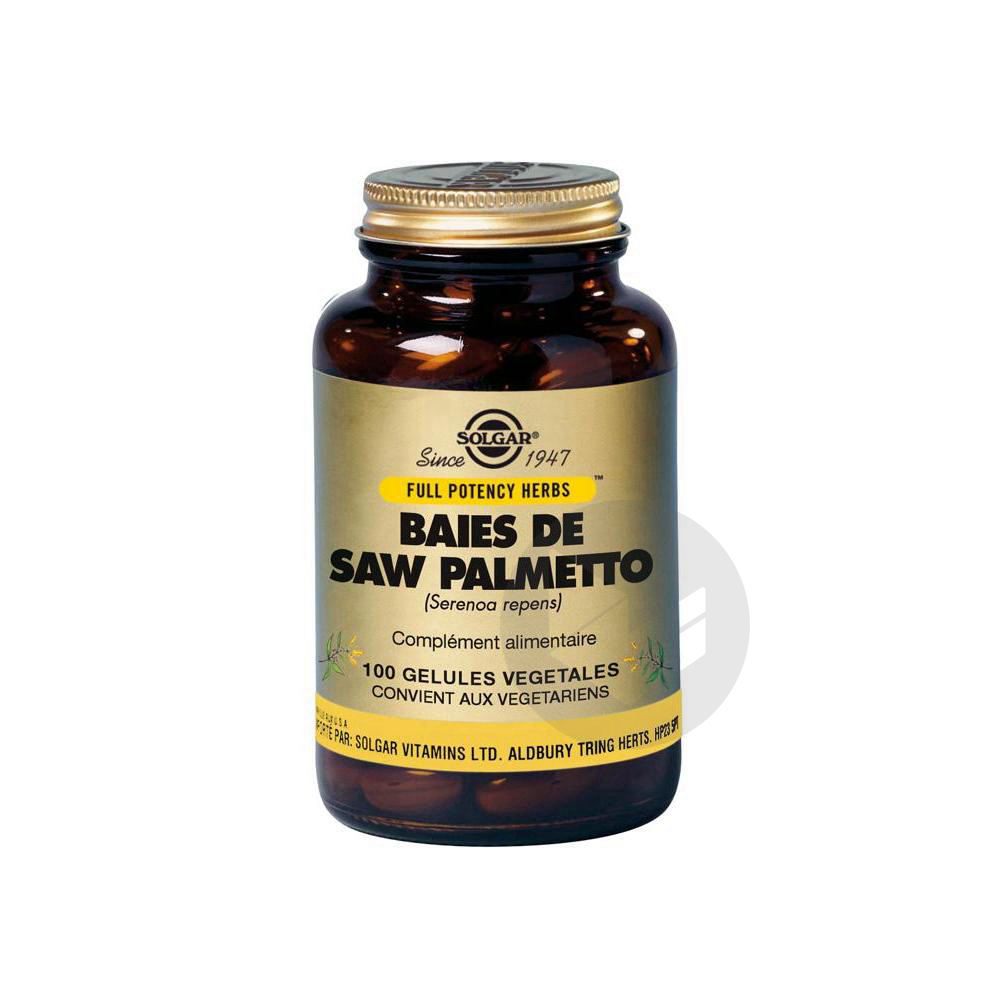 Baies de Saw Palmetto 100 Gélules Végétales