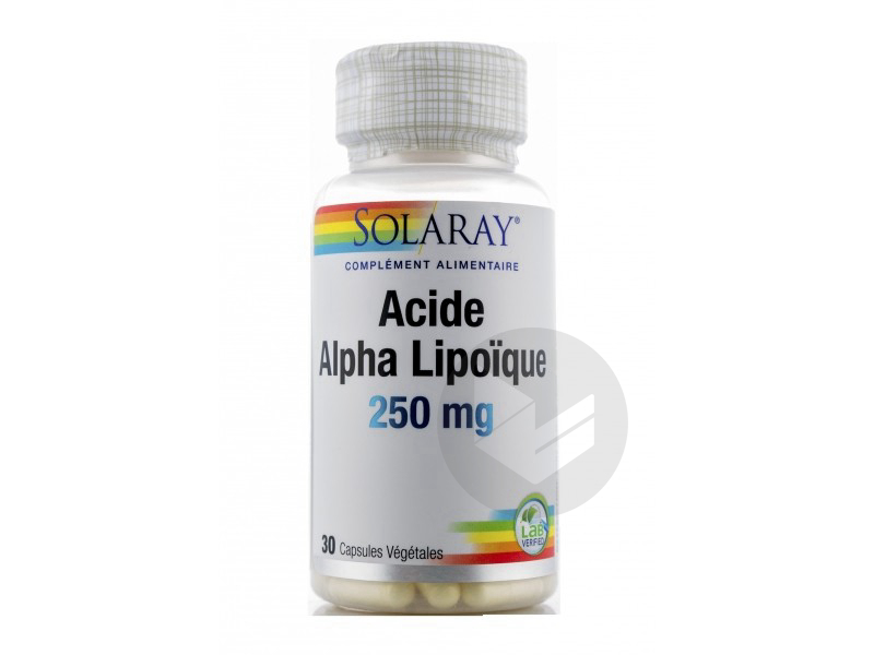 Acide alpha-lipoïque 250 mg - 30 capsules