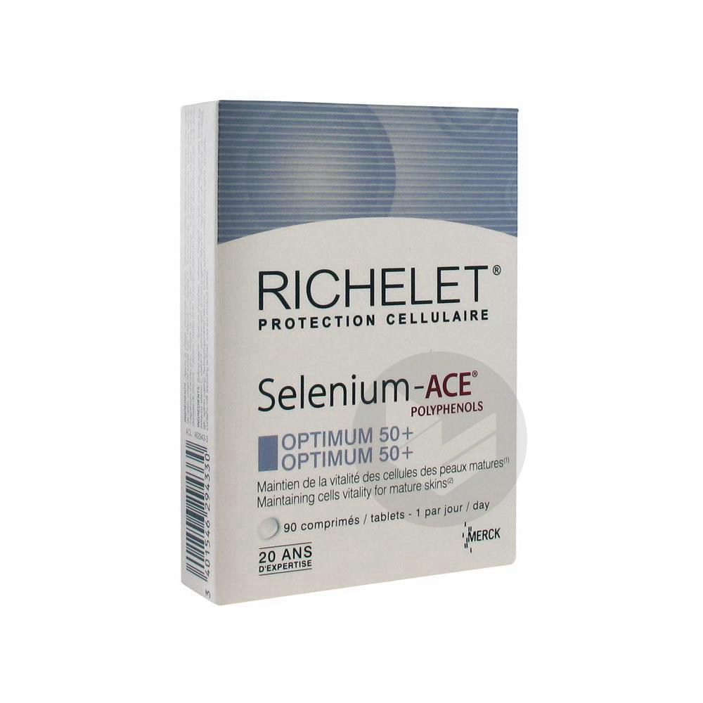 Richelet Protection Cellulaire Selenium-Ace Optimum 50+ 90 Comprimés
