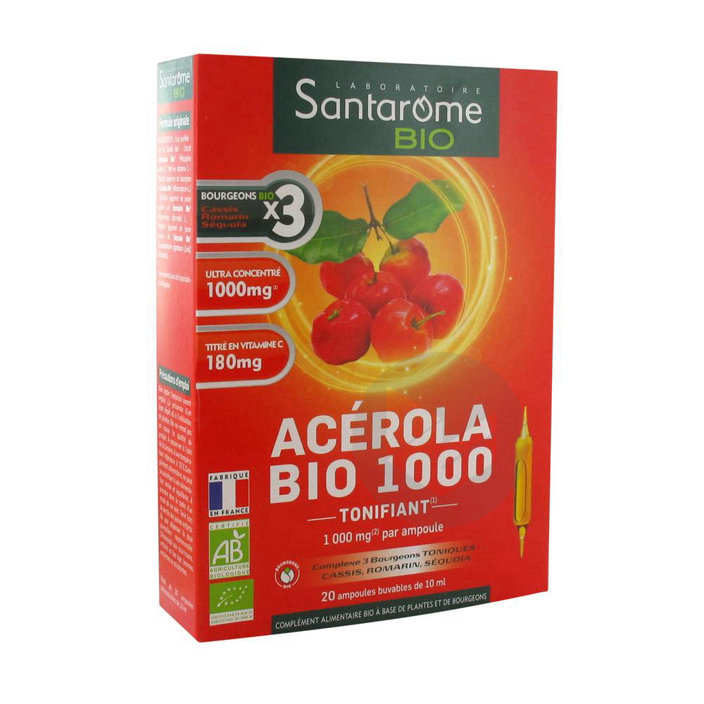 Santarome Bio Acérola Bio 1000 20 Ampoules