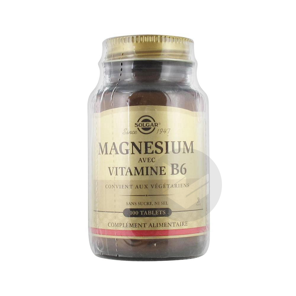 SOLGAR Magnésium Vitamine B6 Tabl Pot/100