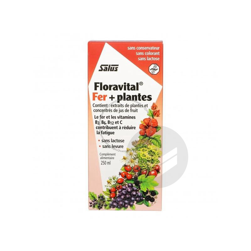 Floravital fer + plantes sans gluten - 250 ml