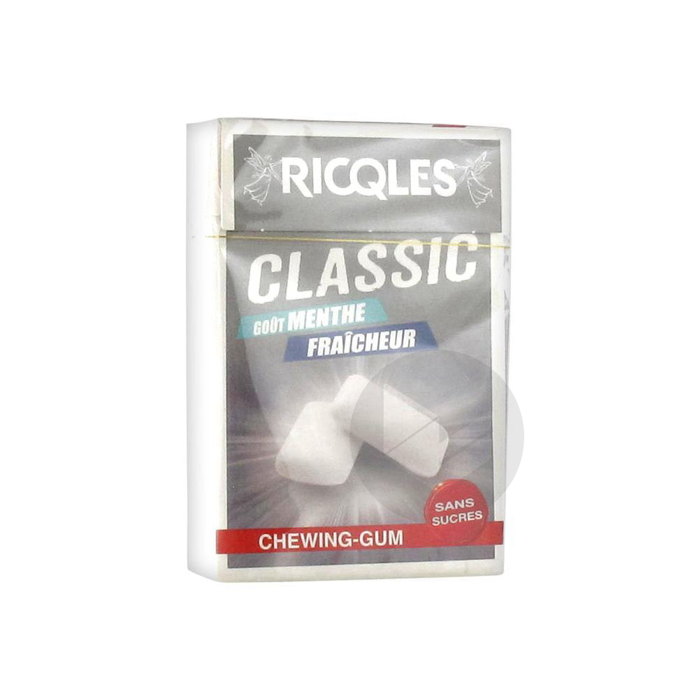 Ricqlès Classic Chewing-Gum Sans Sucres Goût Menthe Fraicheur 28,1