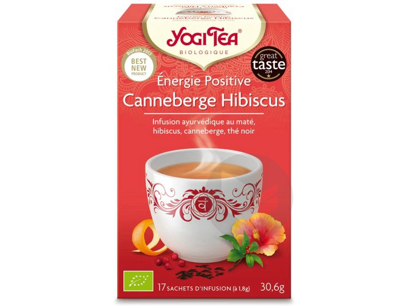 Yogi Tea Énergie Positive Canneberge Hibiscus 17 Sachets