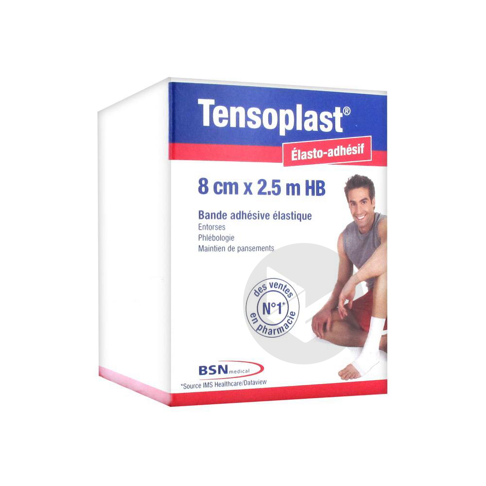 BSN medical Tensoplast Bande Adhésive Élastique 8 cm x 2,5 m HB