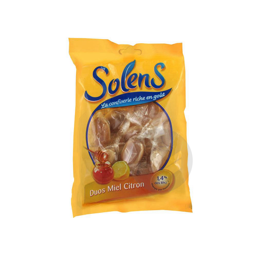 SOLENS SUCRES CUITS Bonbon miel citron Sach/100g