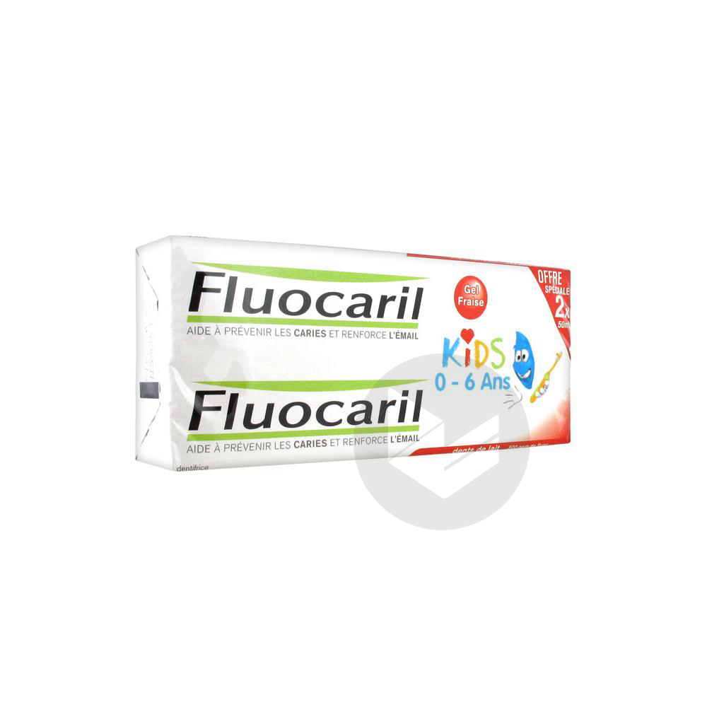 FLUOCARIL KIDS Gel dentifrice fraise 0/6ans 2T/50ml