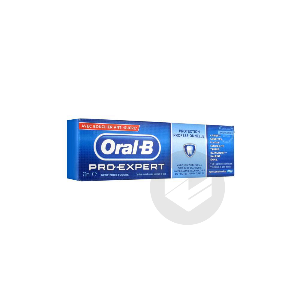 ORAL B PRO-EXPERT PROFESSIONAL Dentifrice menthe extra-fraîche protection gencives T/75ml