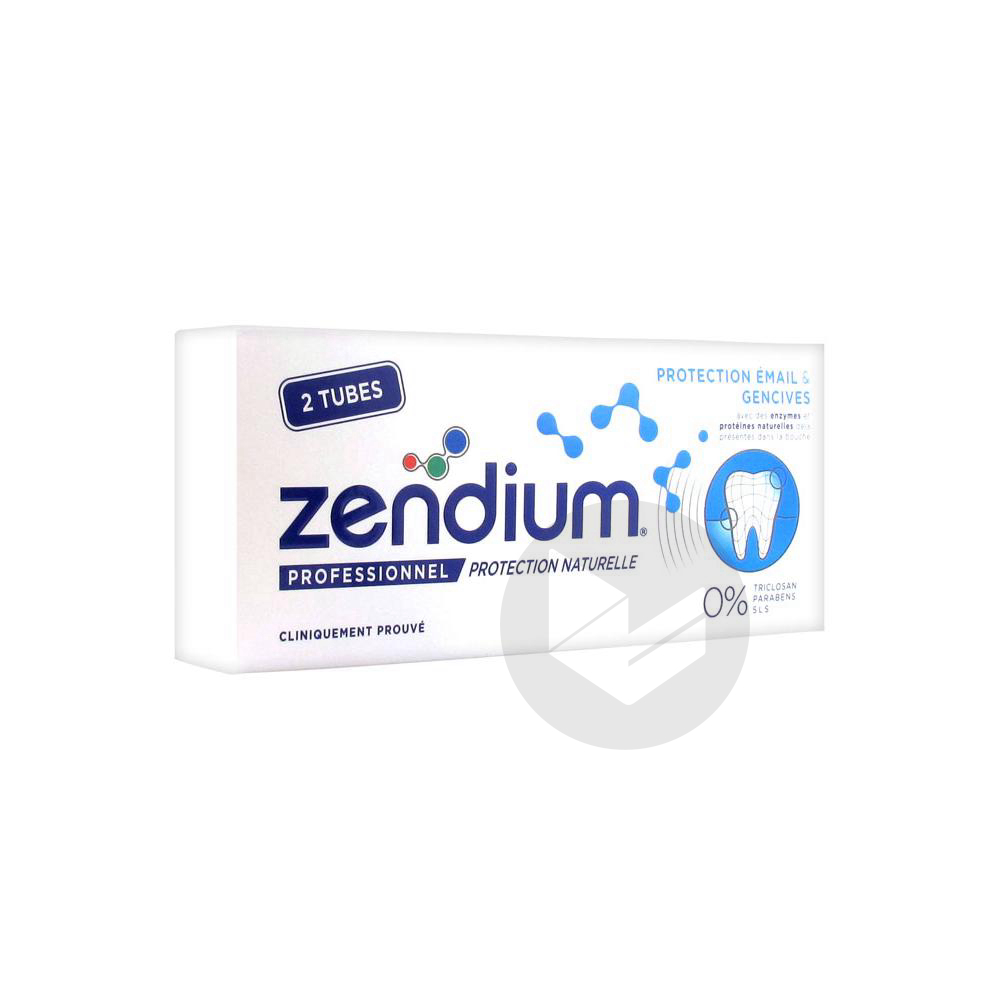 Zendium Professionnel Protection Émail et Gencives Lot de 2 x 75 ml