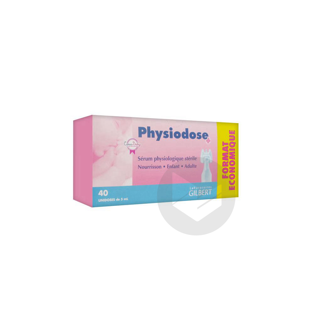 Physiodose sérum physiologique 40 Unidoses de 5ml