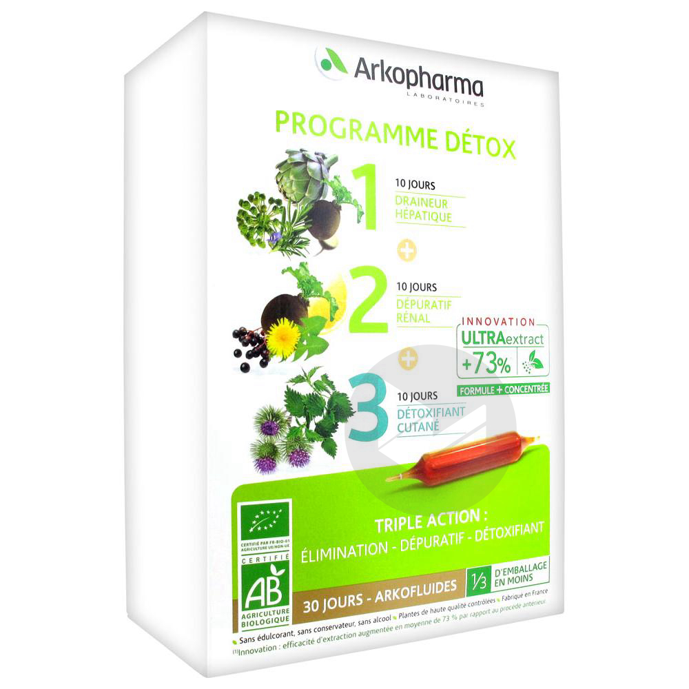 Arkopharma Arkofluides Programme Détox Triple Action