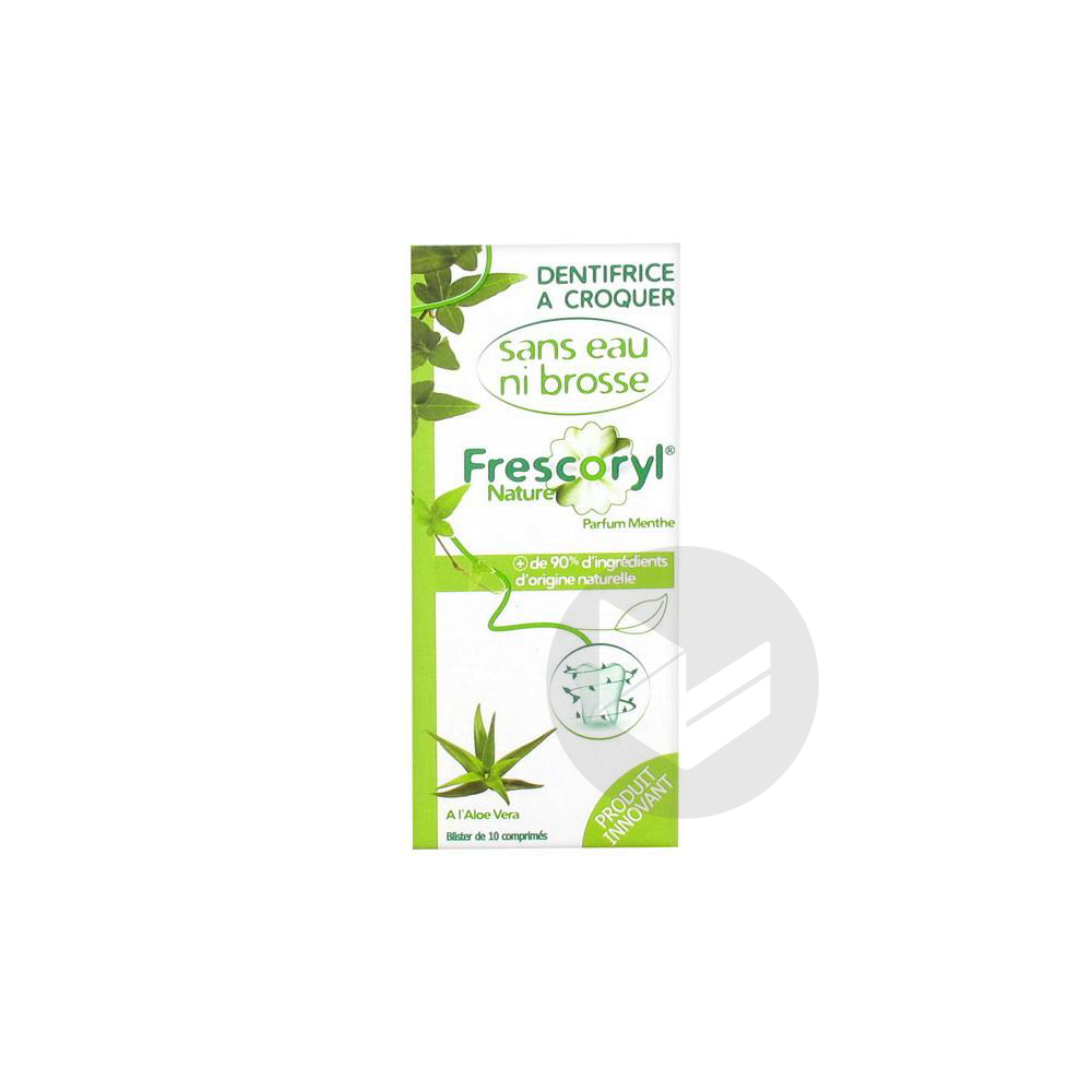 Frescoryl Nature Dentifrice à Croquer Parfum Menthe 10 Comprimés
