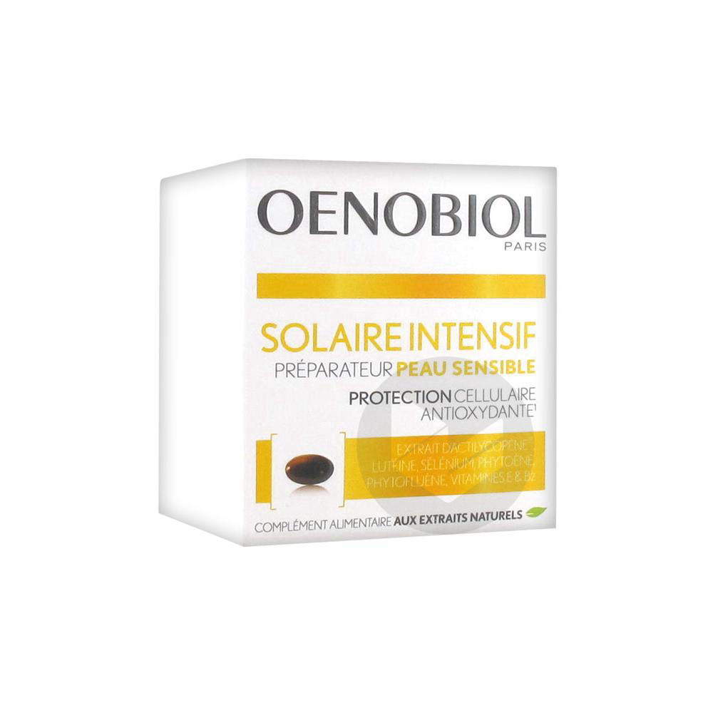 Oenobiol Solaire Intensif Préparateur Peau Sensible 30 Capsules