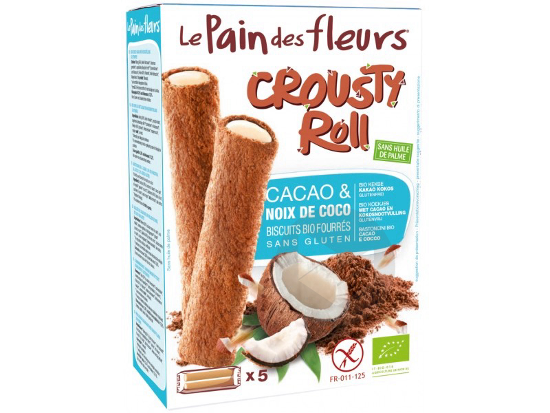 Crousty roll - Tartines craquantes cacao fourrées noix de coco Bio - 125 g