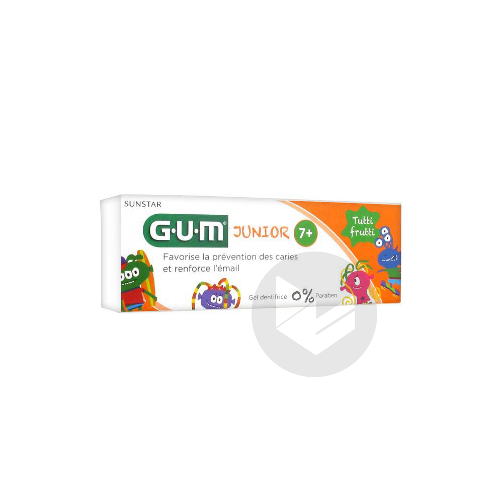 GUM JUNIOR Dentifrice 7-12ans orange T/50ml