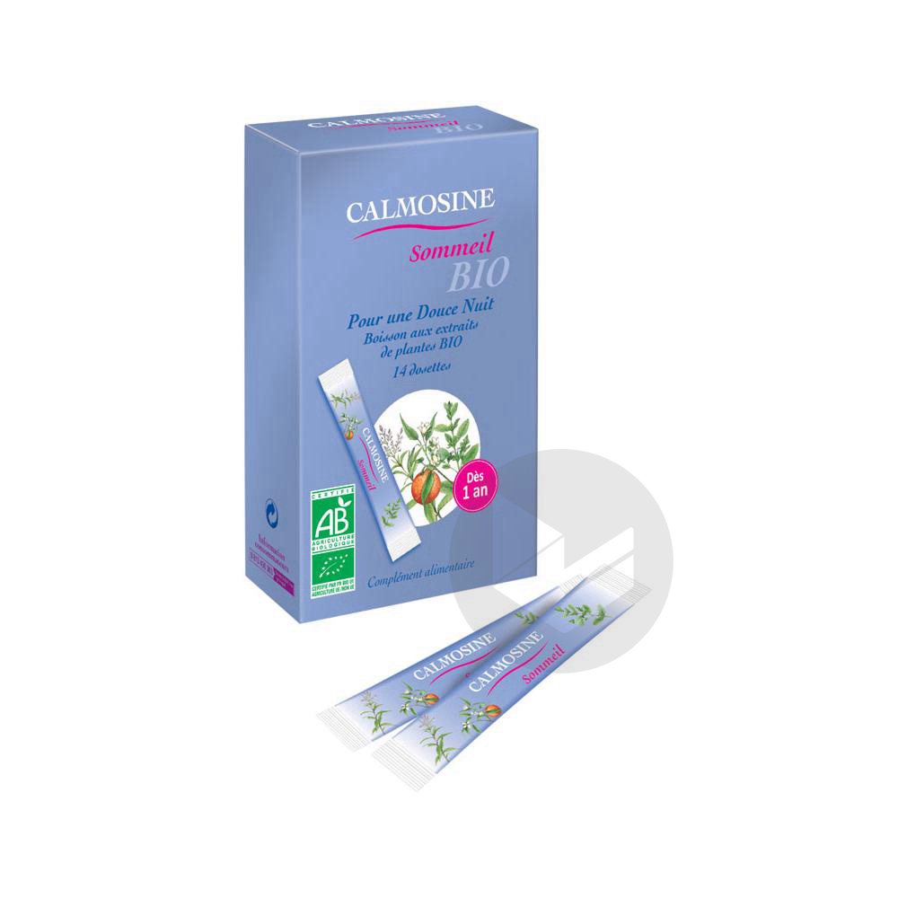 CALMOSINE SOMMEIL BIO Boisson relaxante extraits naturels de plantes 14Dosettes/10ml