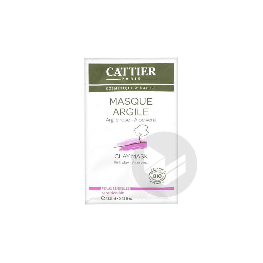 Cattier Masque Argile Rose Peaux Sensibles 12,50 ml