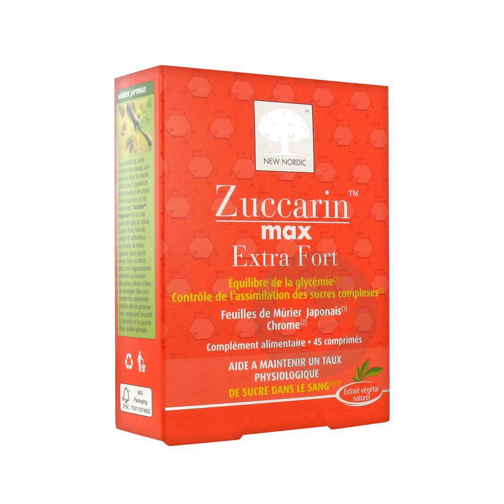 ZUCCARIN MAX EXTRA FORT Cpr taux de sucre dans le sang B/45