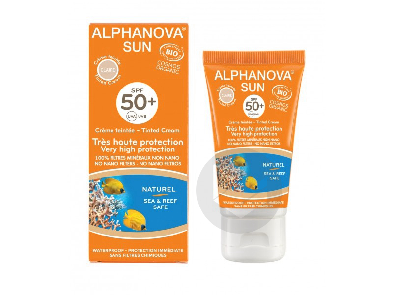 Alphanova Sun SPF 50+ Crème Teintée Claire 50 g