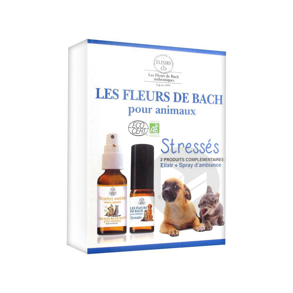 Elixirs & Co Les Fleurs de Bach Kit pour Animaux Stressés