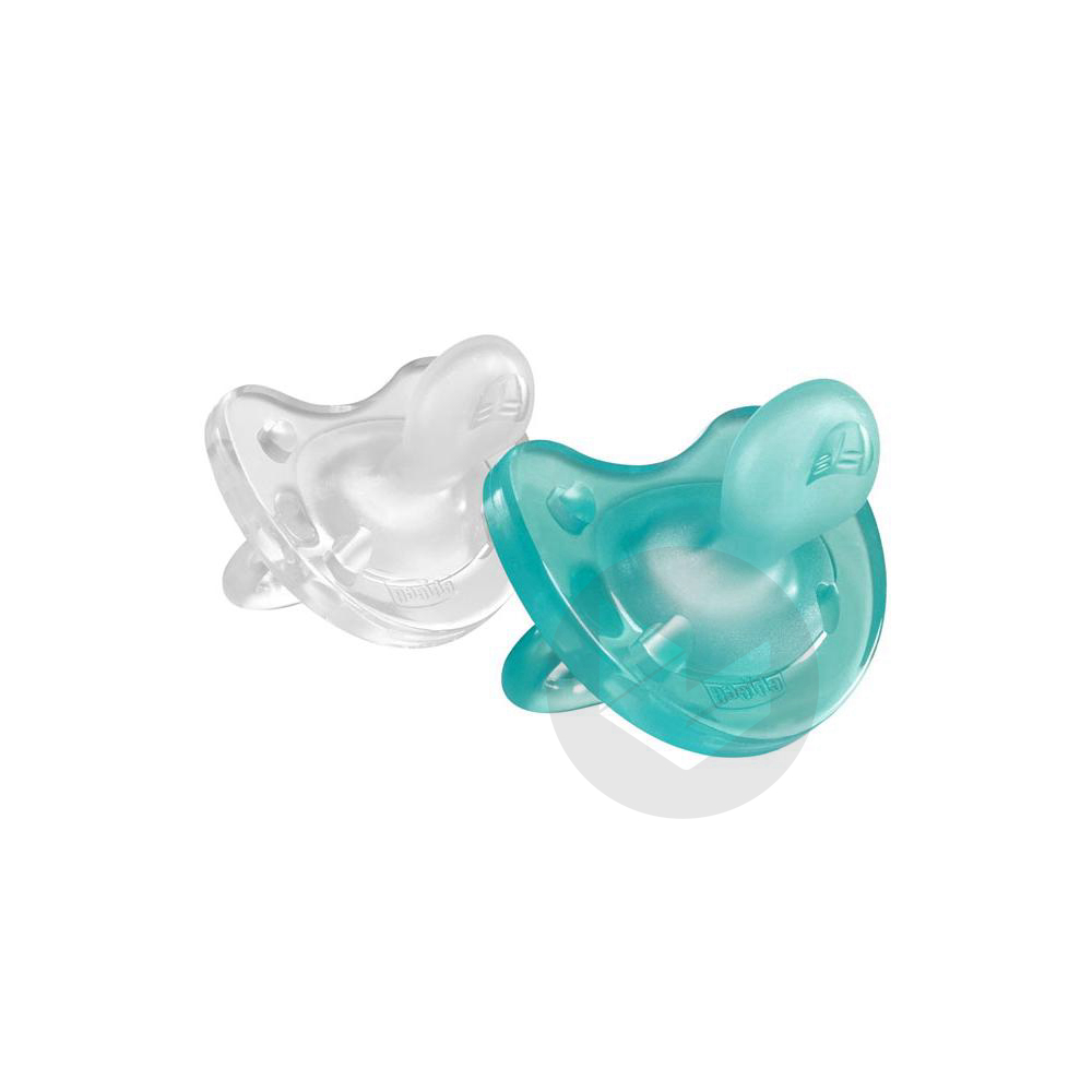 Chicco Physio Soft 2 Sucettes Physio Orthodontiques Silicone 6-12 Mois