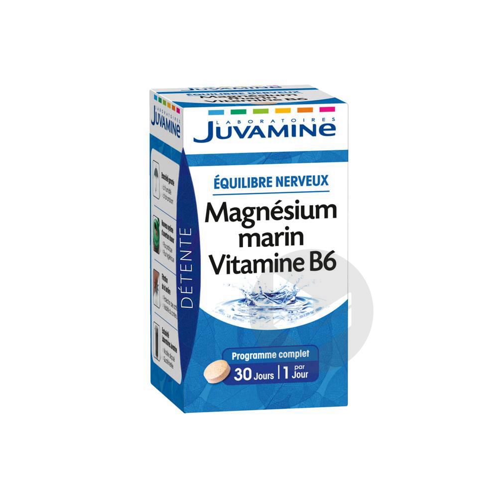 JUVAMINE MAGESIUM MARIN + VITAMINE B6 Cpr B/30