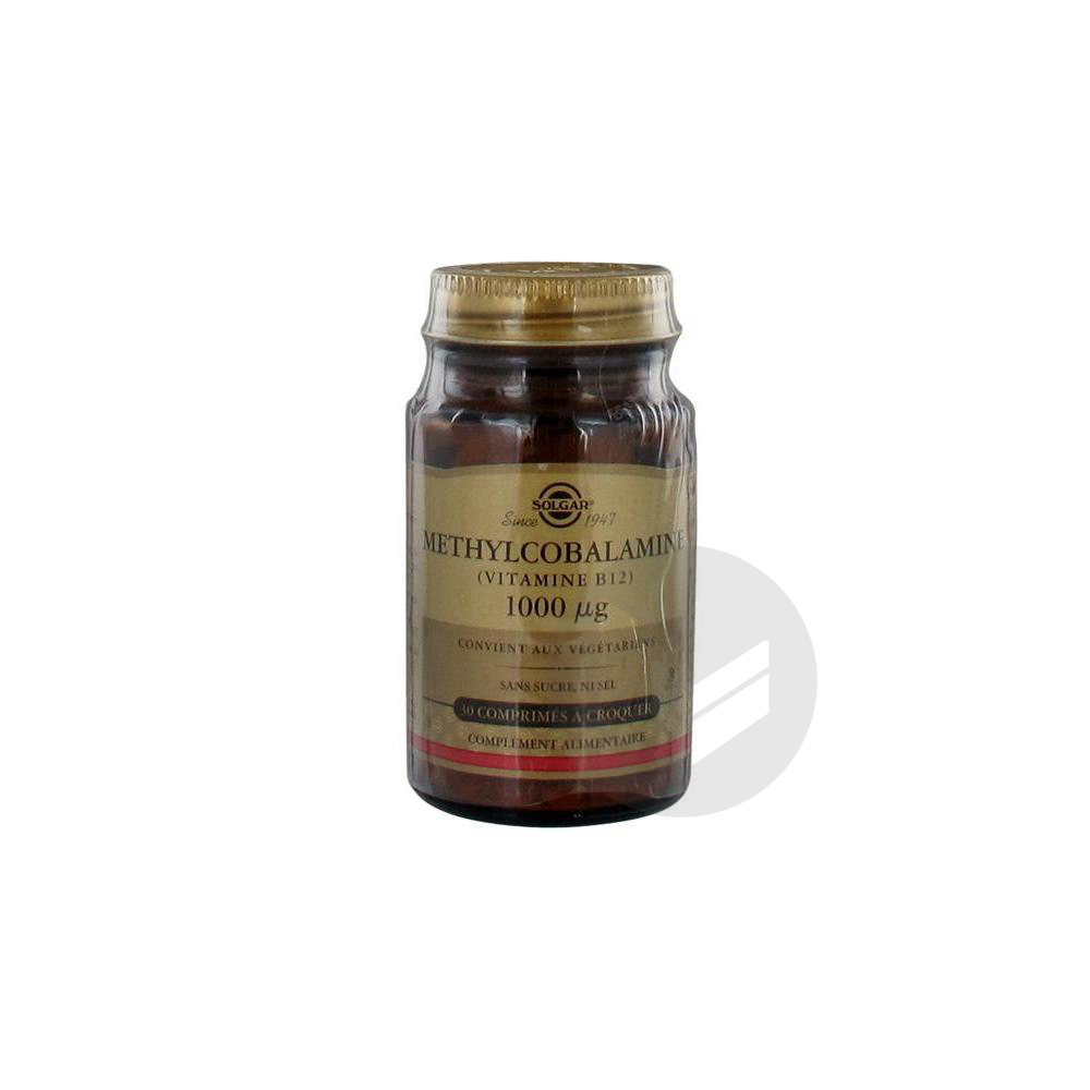 SOLGAR Méthylcobalamine Vitamine B12 Cpr à croquer Pot/30