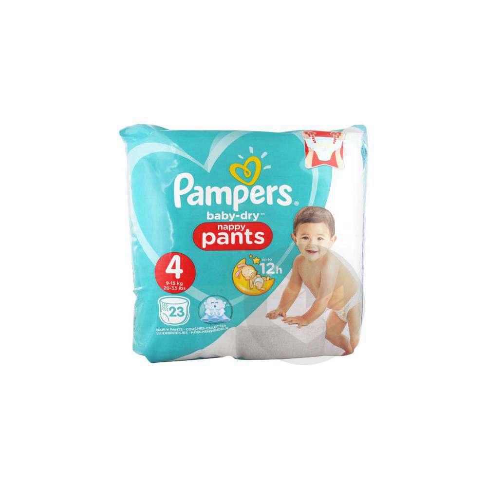 PAMPERS BABY DRY Couche T4 8-15kg Paq/23
