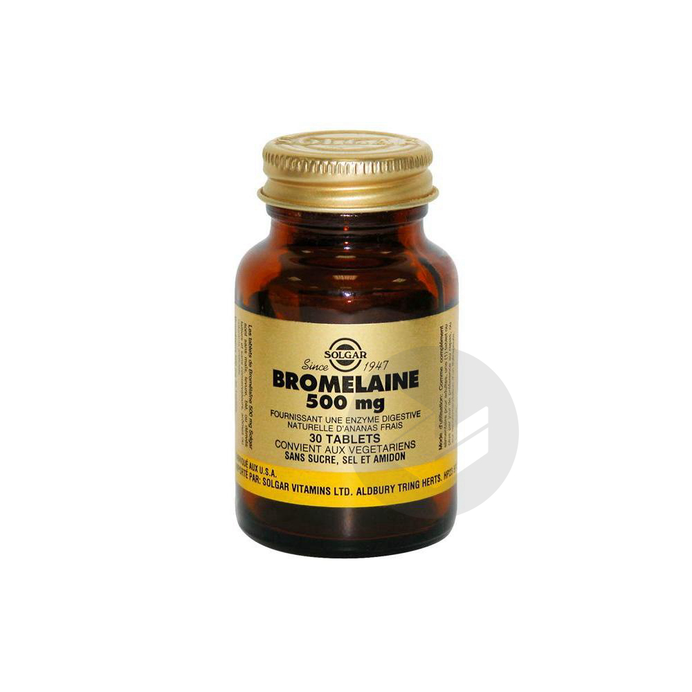 Solgar Bromelaine 500 mg 30 Comprimés