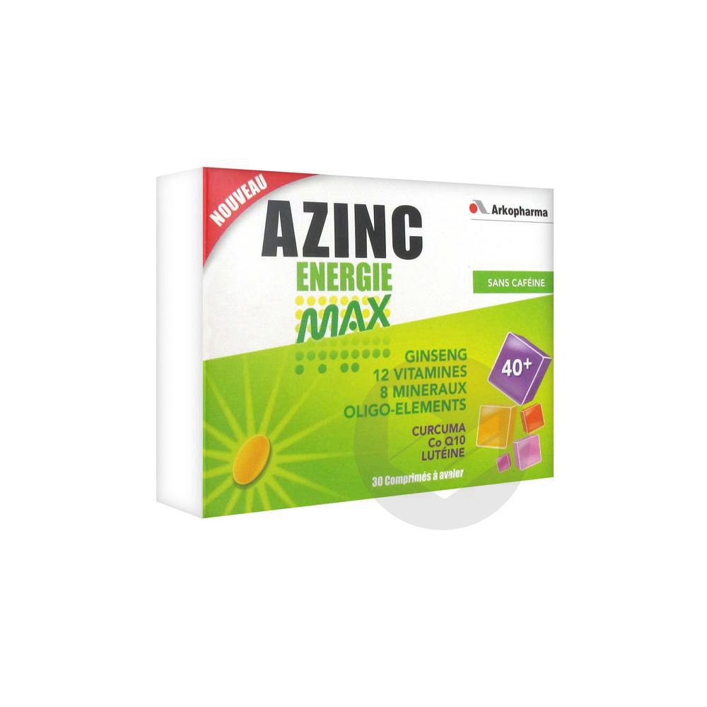 Azinc Energie Max 30 comprimés