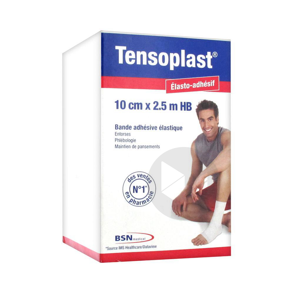 BSN medical Tensoplast Bande Adhésive Élastique 10 cm x 2,5 m HB