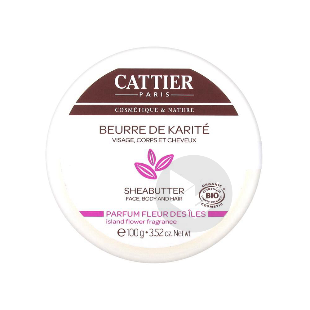 CATTIER Beurre de Karité Fleur des Iles Pot/100g